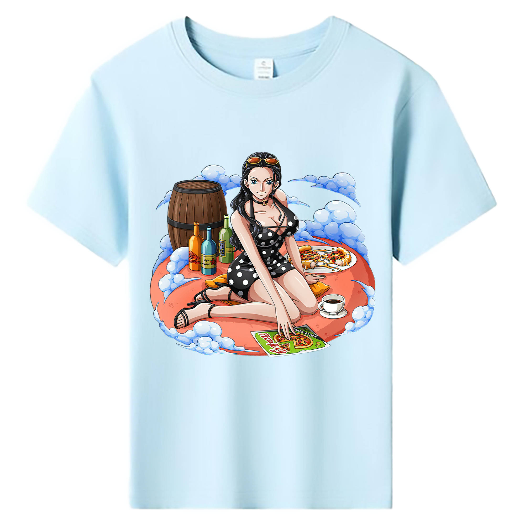ワンピース ニコ・ロビン ONE PIECE Nico Robin 綿100％キッズTシャツ（フロントプリント）